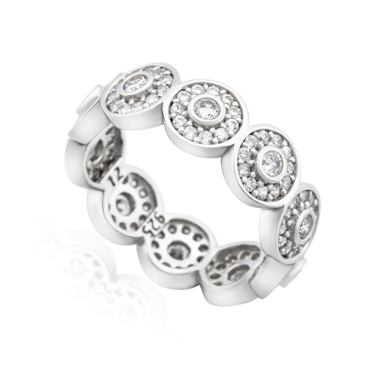 Inel din argint 925 cu cristale Angel Exclusive Collection - Medium (Mărime: M50)