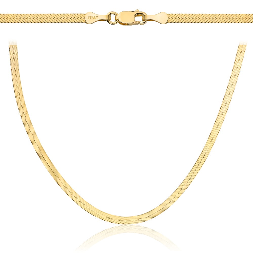 Lanț Din Aur 14K Tip Bandă Îngustă 40 Cm (Greutate: 3.78)