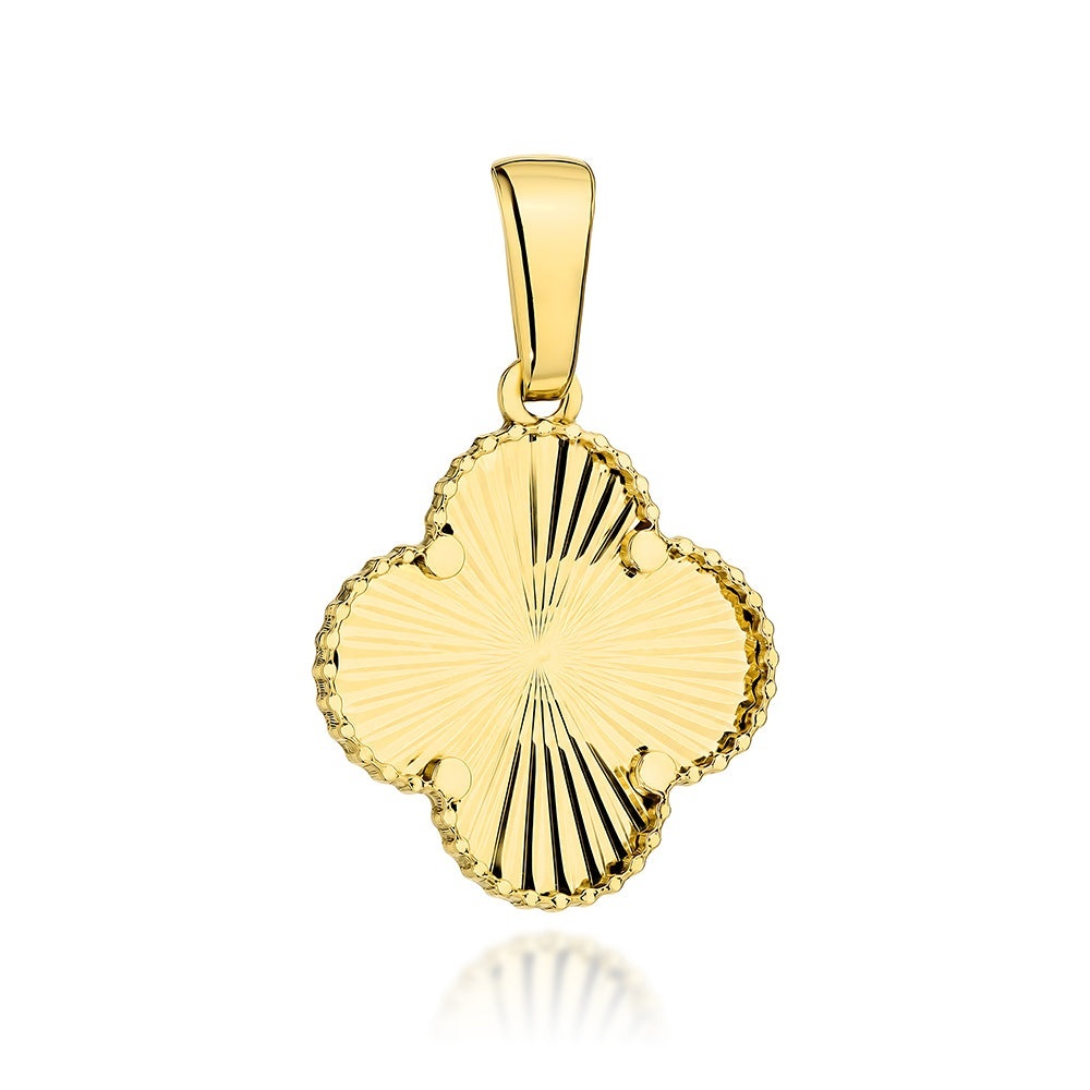 Pandantiv Aur 14K cu Model Trandafir Diamantat (Greutate: 0.57)