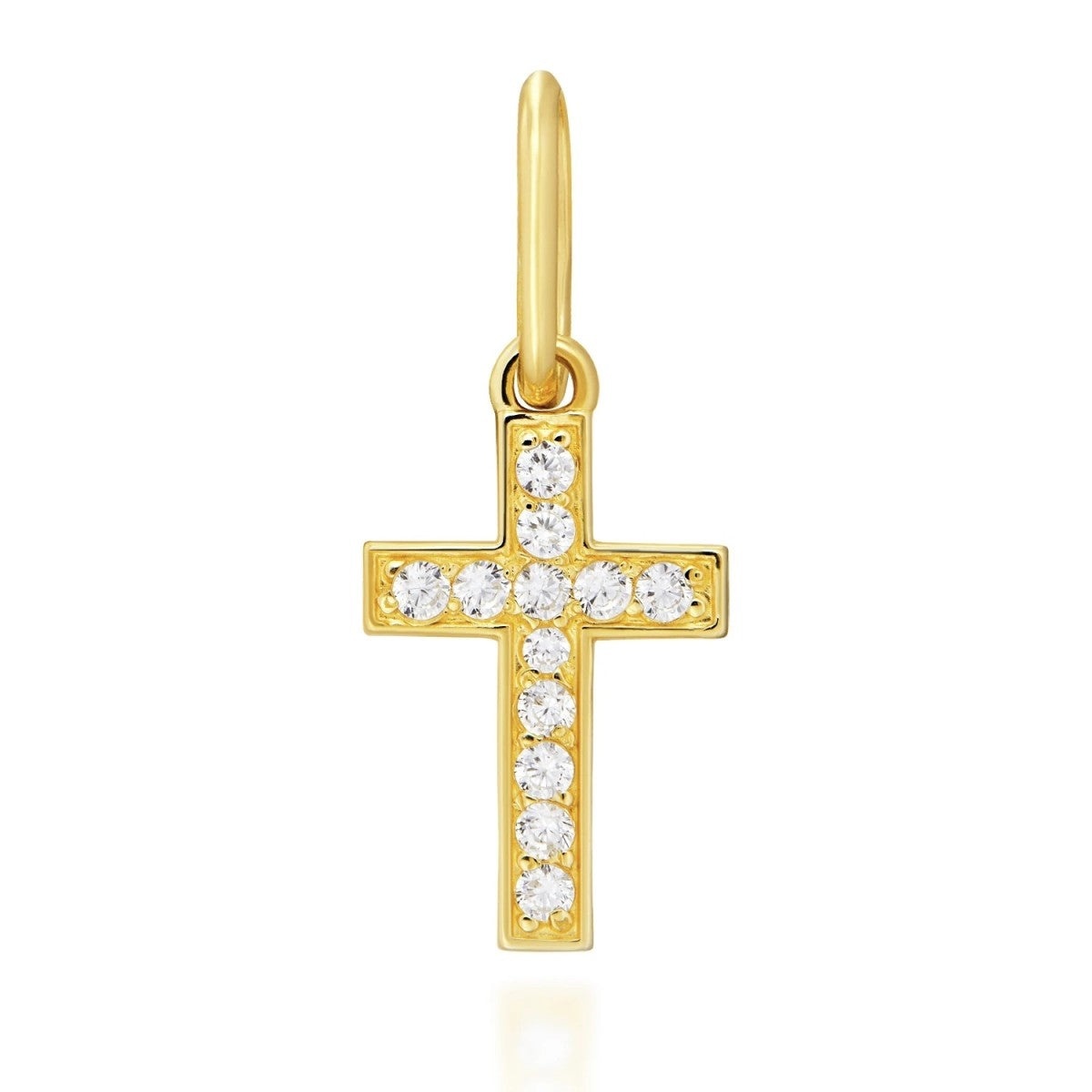 Pandantiv Cruciuliță Aur 8K cu Zirconiu - Eleganță Divină (Title: Default Title)