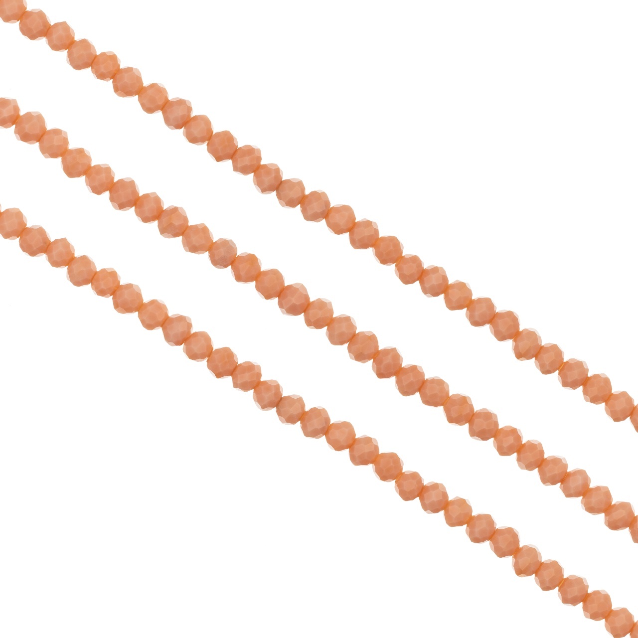 Șirag cristale rondele 4mm, culoare Nude Latte - Aprox 130 buc