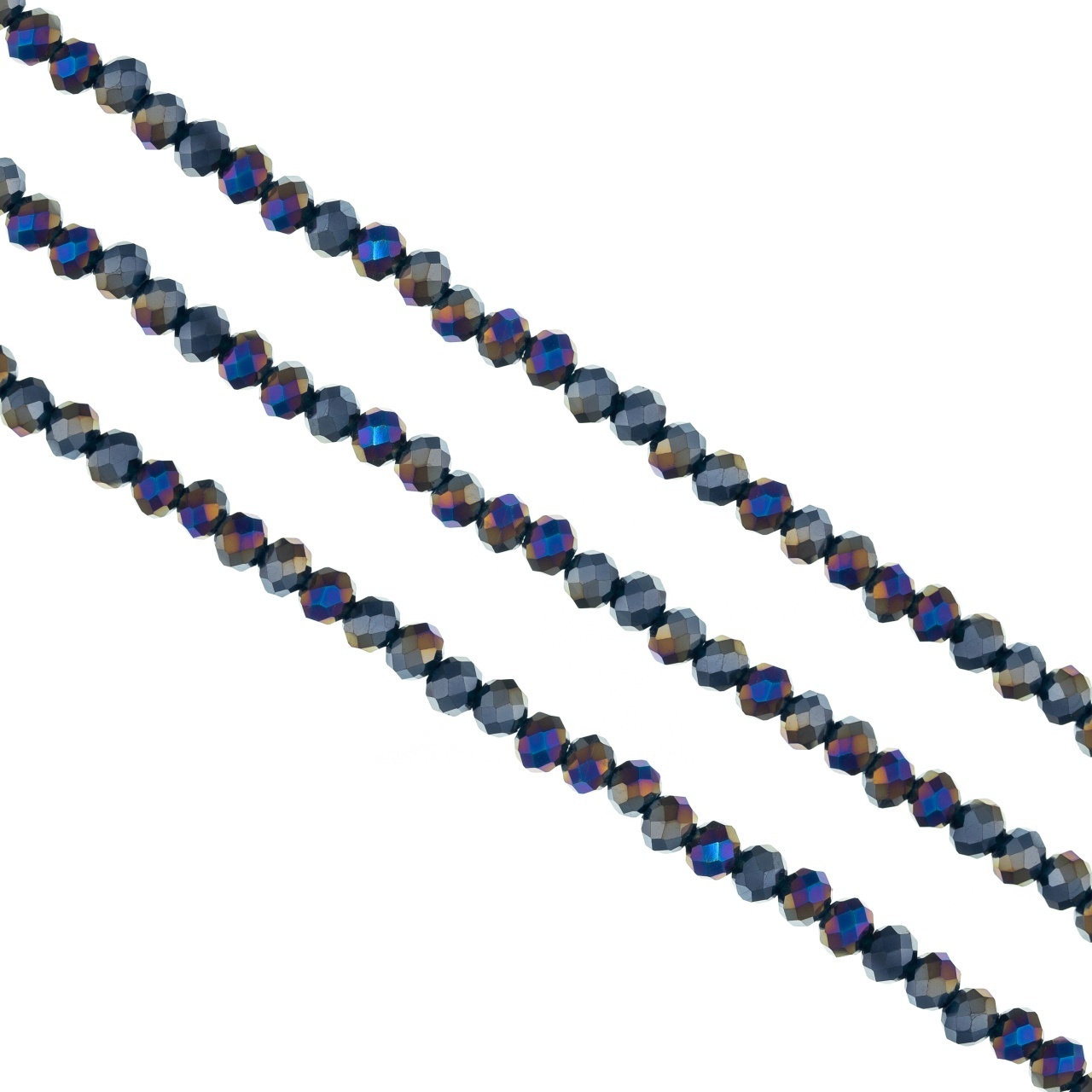 Sirag cristale rondele fatetate 4mm - Cameleon Dark Blue