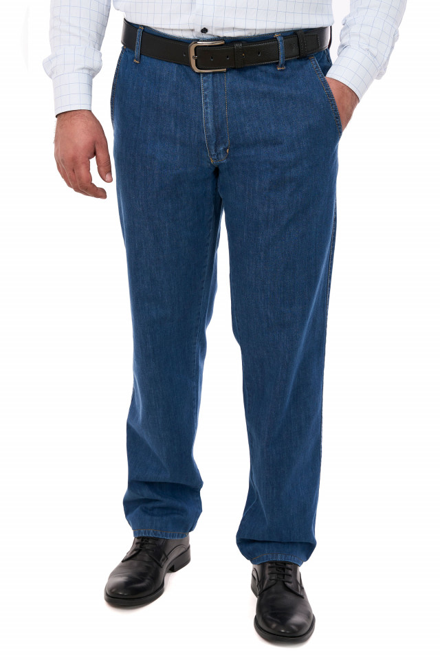 Blugi barbati cu buzunar oblic, Forza, albastru denim