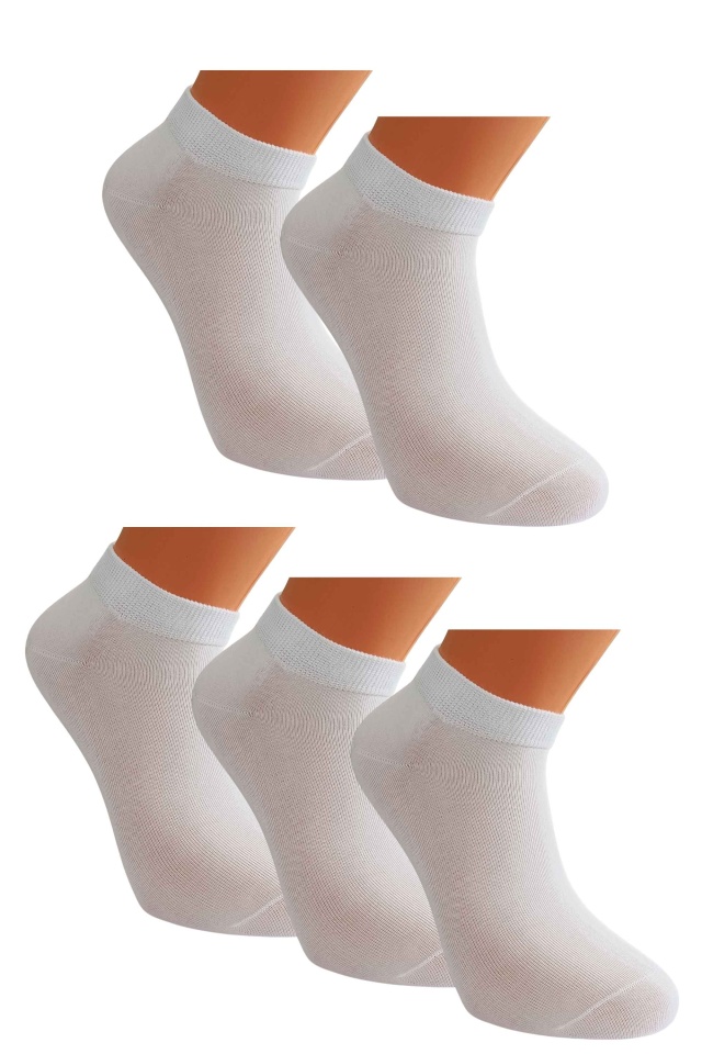 Sosete barbati albe tricot fin – set 5 perechi