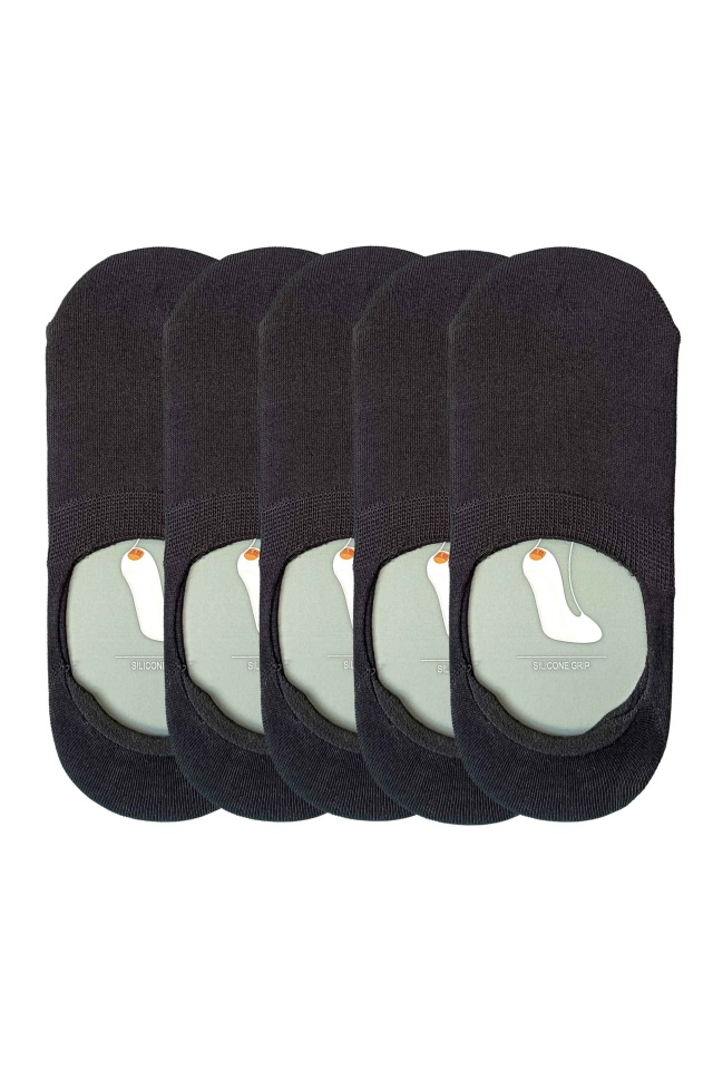 Talpici low-cut barbati Basic Black - set 5 perechi