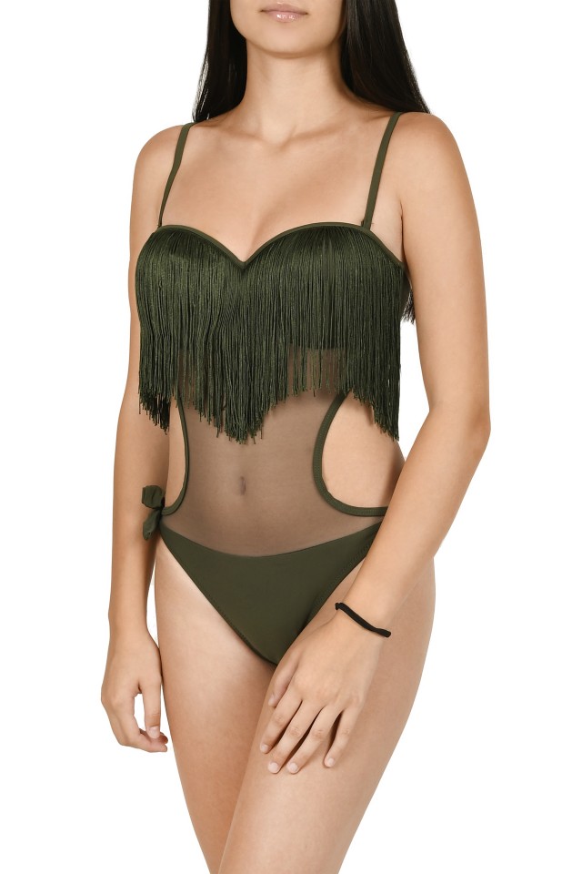 Costum baie intreg, Life Beach, kaki