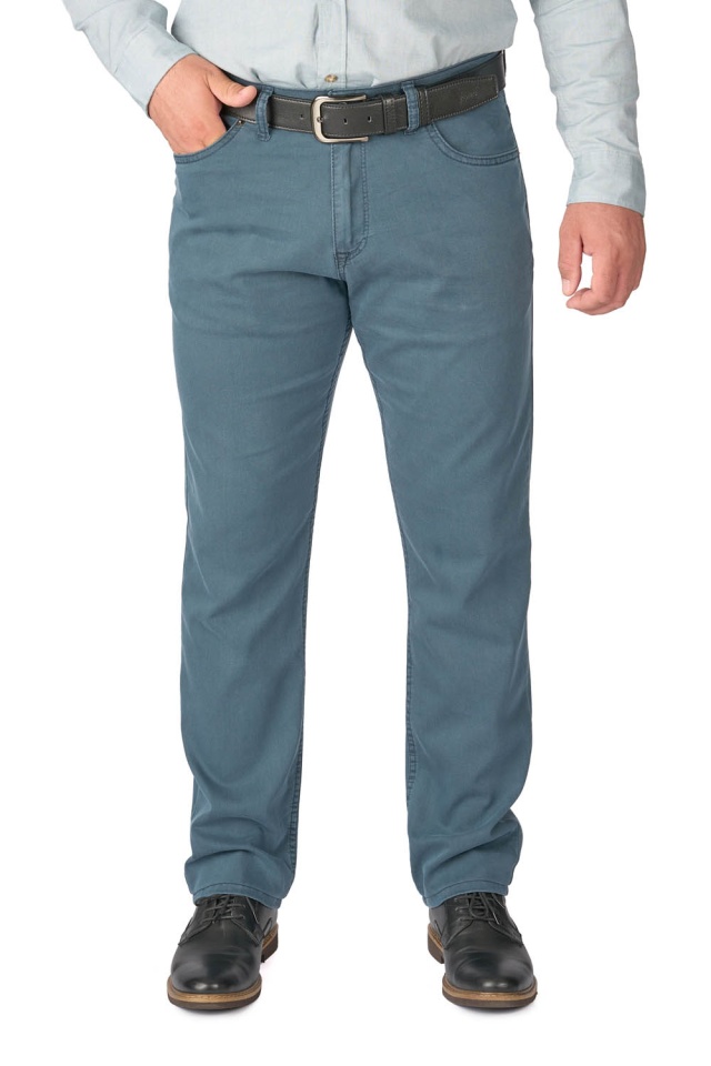 Pantaloni barbatesti subtiri, regular fit, albastru petrol