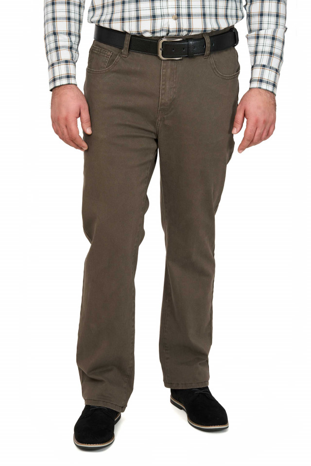 Pantaloni casual cu buzunar drept, Realize, maro