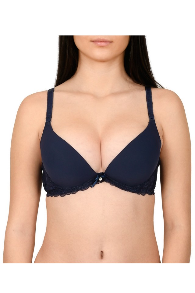 Sutien cu decolteu adanc, Lemila, bleumarin