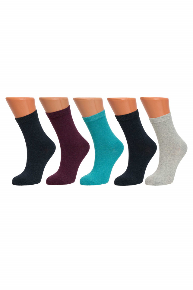 Sosete dama clasice, set 5 perechi, multicolor