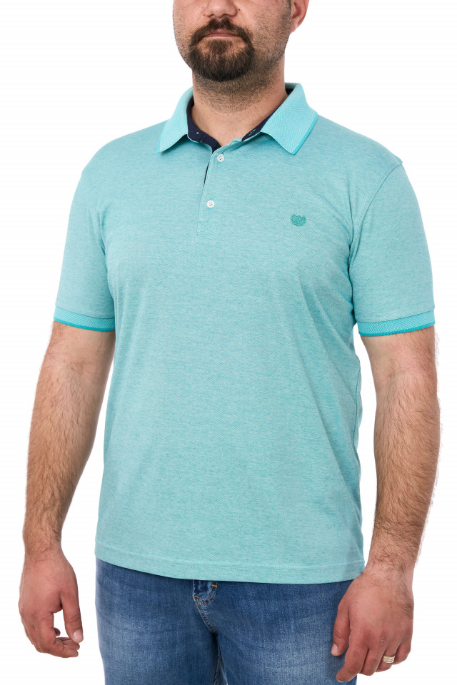 Tricou polo uni, Simenti, blue green