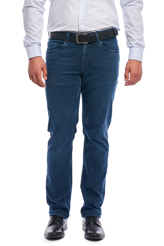 Blugi barbatesti regular fit, King, Indigo Blue
