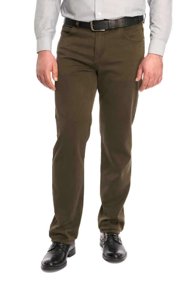 Pantaloni barbatesti clasici croiala dreapta, kaki