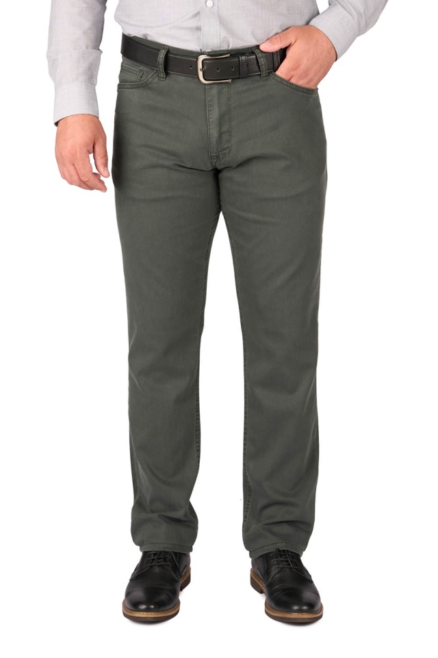 Pantaloni barbatesti subtiri, regular fit, kaki