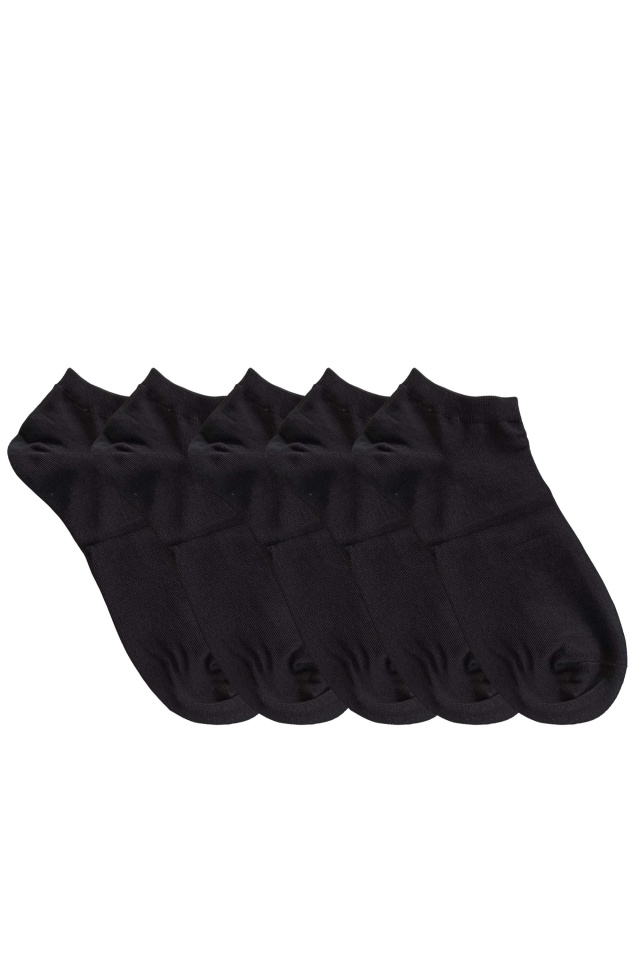 Sosete dama negre tricot fin – set 5 perechi