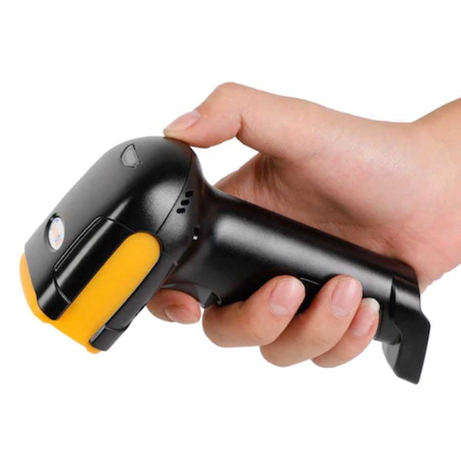Cititor coduri de bare, qr, 2d, wireless, negru