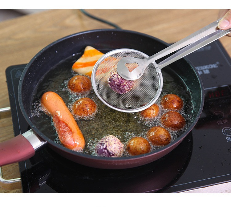 Cleste din inox cu sita