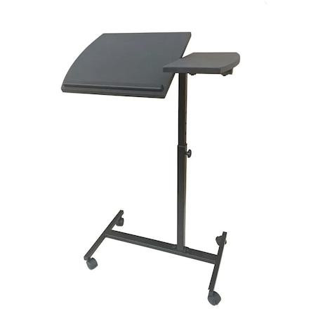 Masa birou cu rotile, negru, 60x35 cm