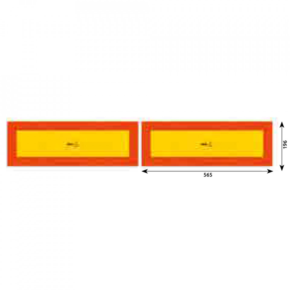 SET 2 PLACUTE REFLECTORIZANTE 565X196MM ALUMINIU RR 70.01 HICO