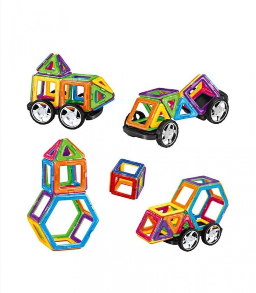 Set de constructie magnetic, 46 piese