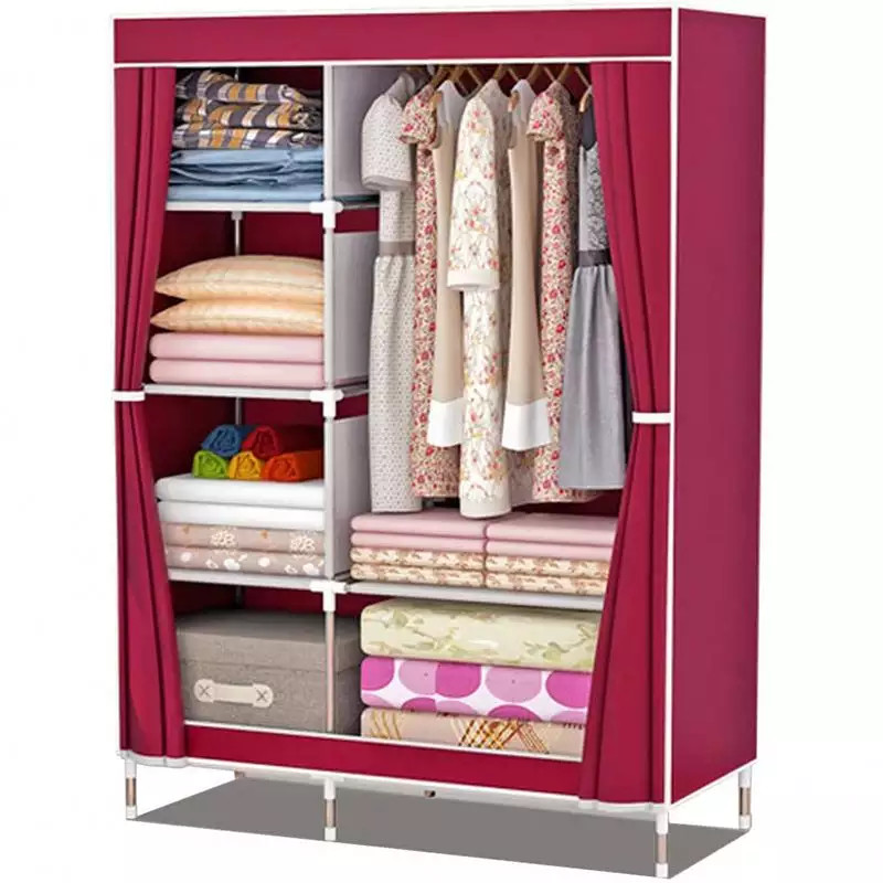 Dulap pentru haine – din panza, cu schelet metalic 105x45x175