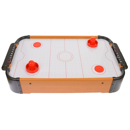 Masa de air hockey de jucarie, din lemn, cu baterii