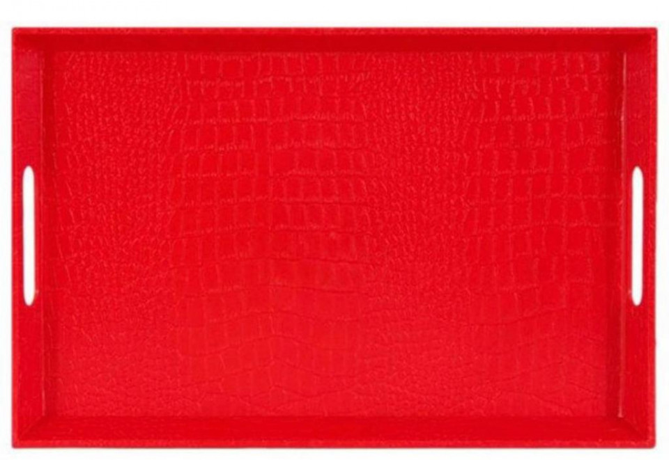 Tava servire, model piele crocodil
