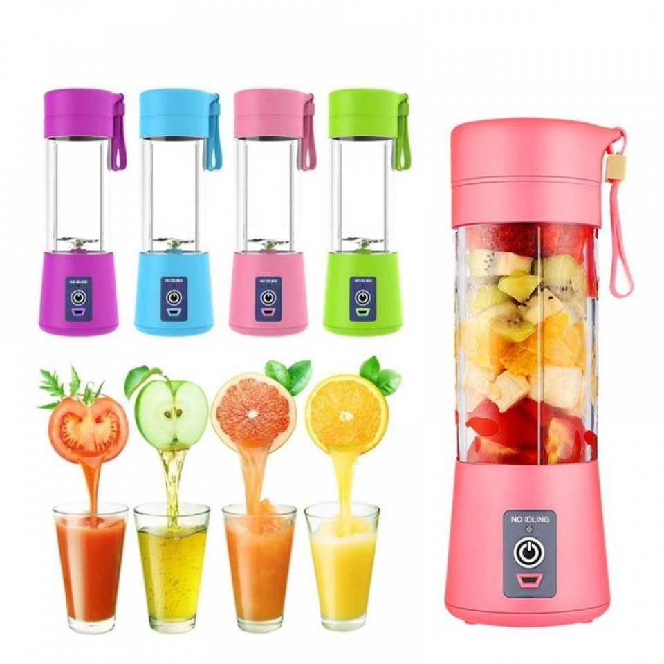 Blender portabil cu acumulator conectat prin usb