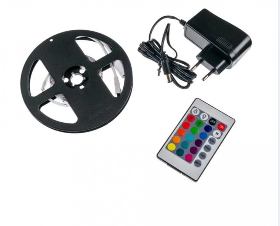 Set banda leduri rgb cu telecomanda, 3m