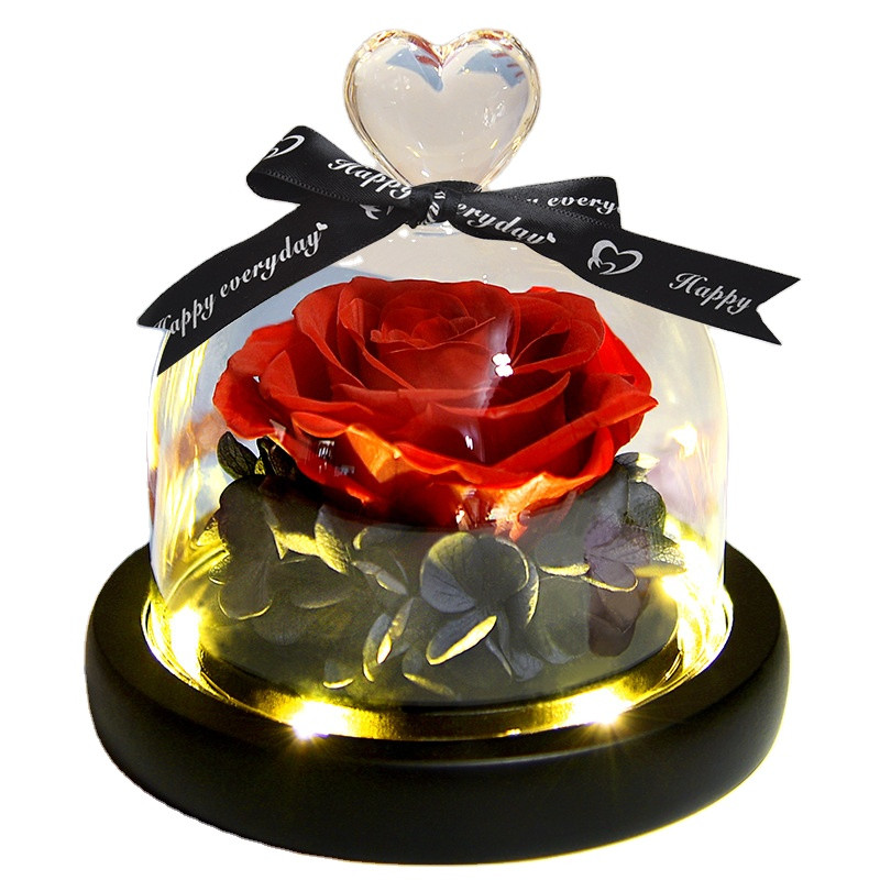 Poza Trandafir artificial in cupola de sticla