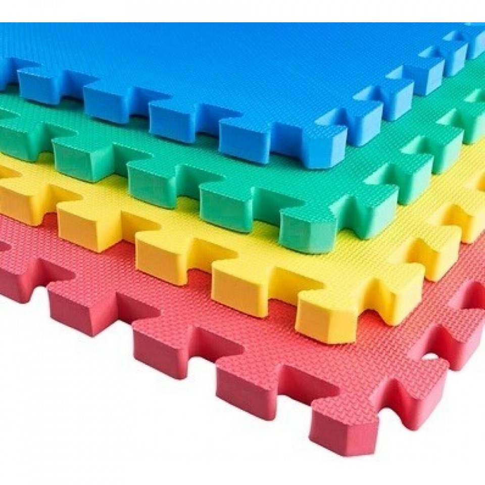 Covoras puzzle 4 piese impermeabil antiderapant 120 cm x120 cm