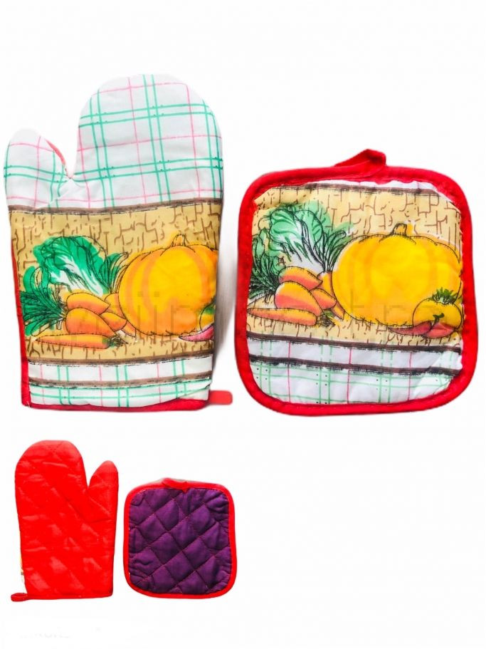 Set manusa si servet termoizolant, model legume