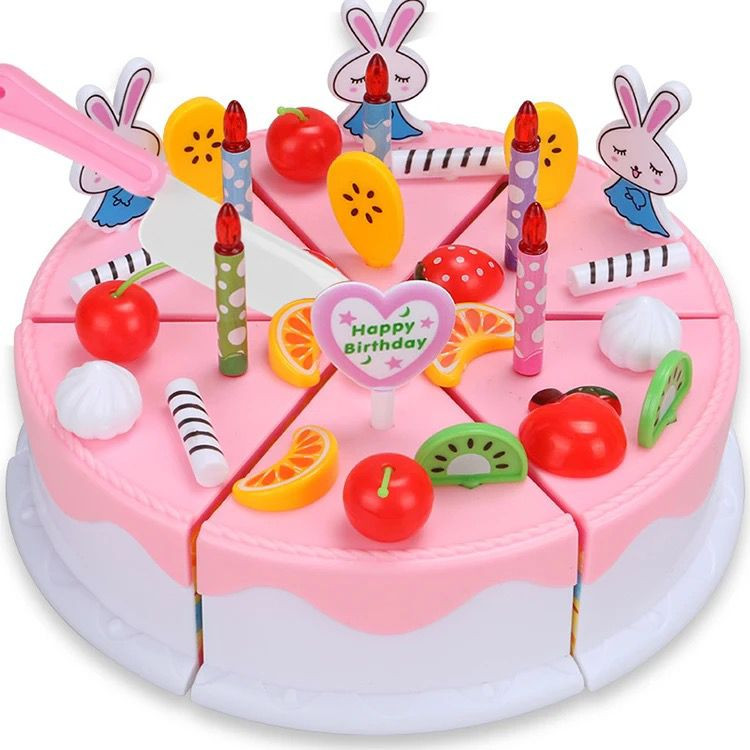 Set tort copii din plastic, multicolor, 44 piese