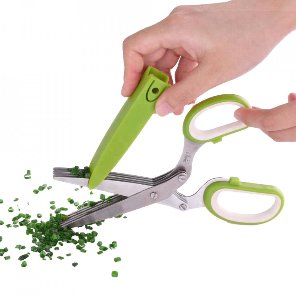 Foarfeca 5 lame pentru salata si legume