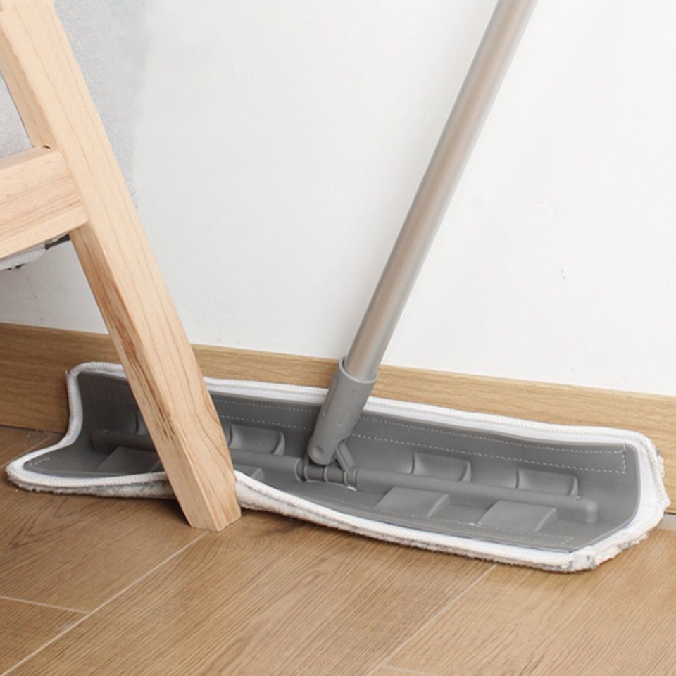 Mop plat din microfibra, rotire 360°, 42x12x130cm