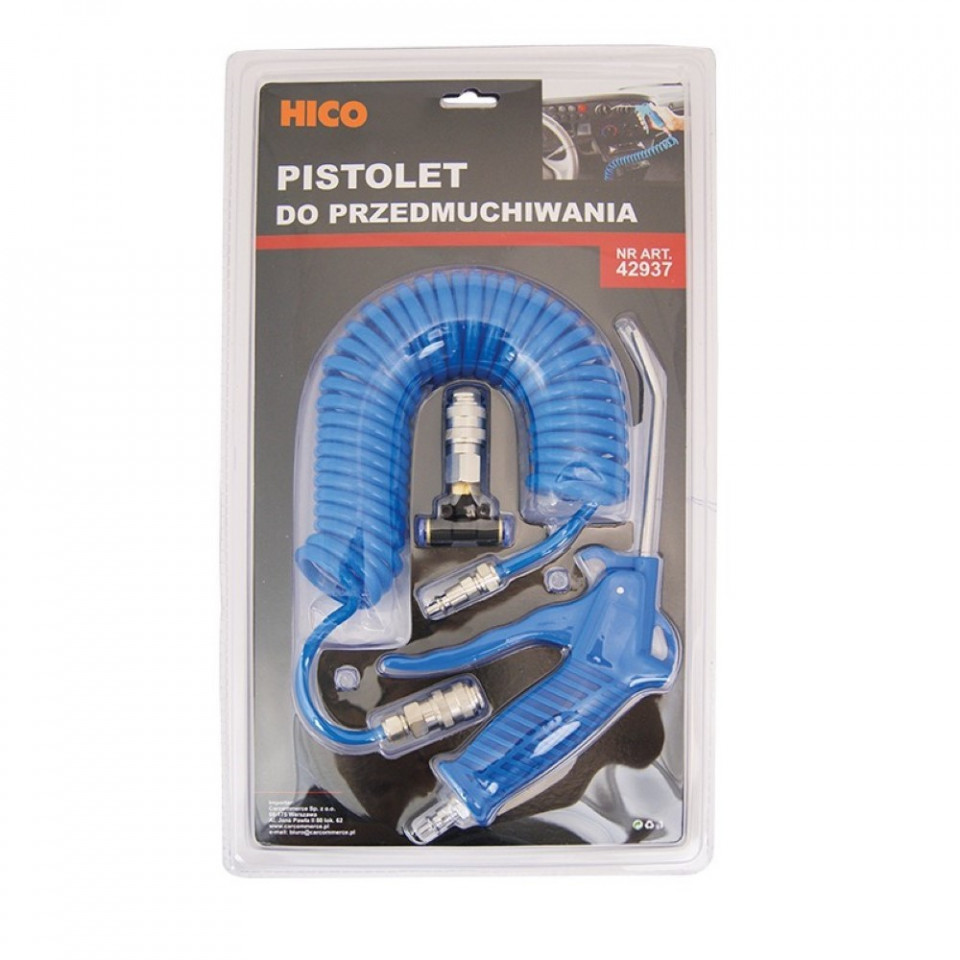 PISTOL AER PENTRU CURATAREA CABINEI ALBASTRU DIAMETRU 6MM HICO