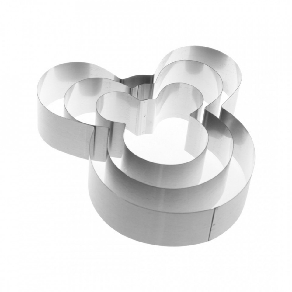 Set 3 forme pentru prajituri, forma mickey