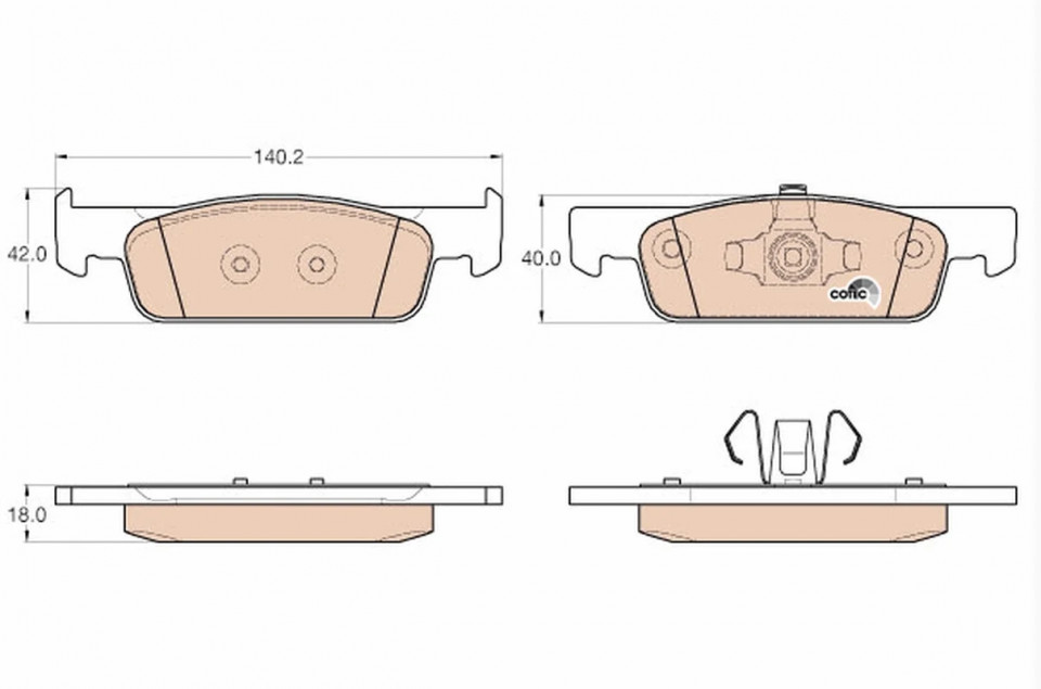 Set placute frana fata Logan II Sandero II McV II - 1 | YEO