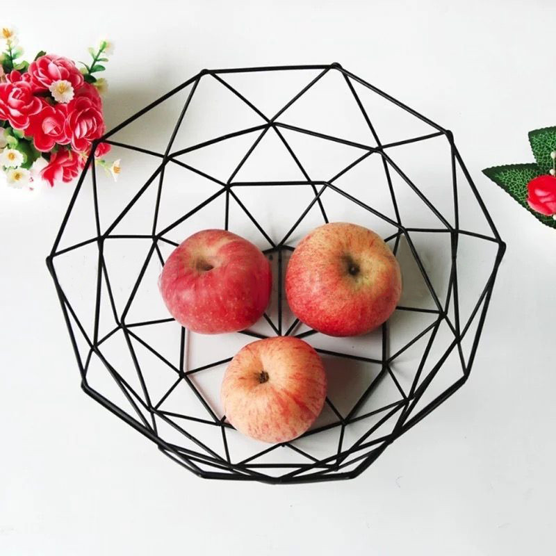 Cos pentru fructe metal , 27x10cm, negru