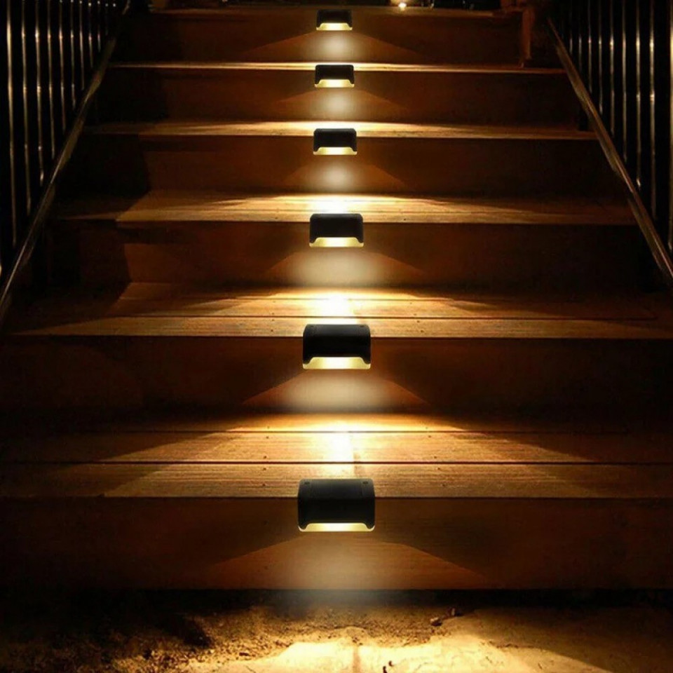 Lampa solara pentru trepte, gard, set 4 bucati