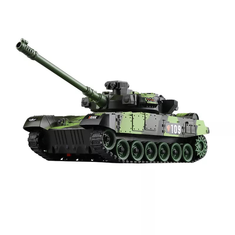 Tanc de jucarie cu telecomanda camuflaj, lumini, sunete,