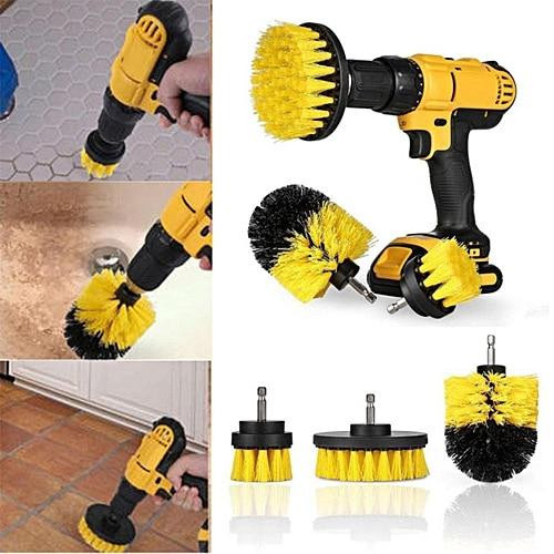 Set 3 perii universale pentru curatatare, cu adaptor pentru bormasina