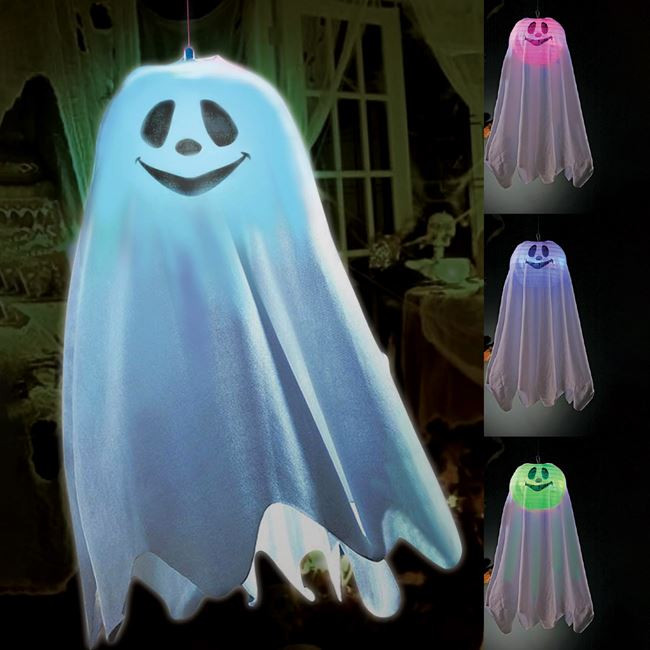 Lampa fantoma halloween cu lumina multicolora 52 cm