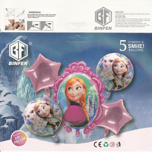 Set 5 baloane decor, frozen