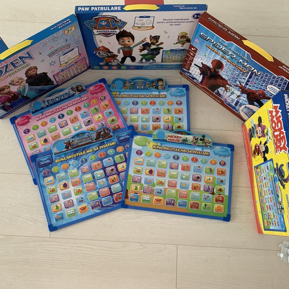 Tableta educativa 2 in 1, Mickey Mouse, Spider Man, Frozen, Patrula Catelusilor