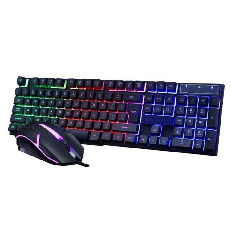 Tastatura si mouse pentru jocuri cu iluminare rgb-set