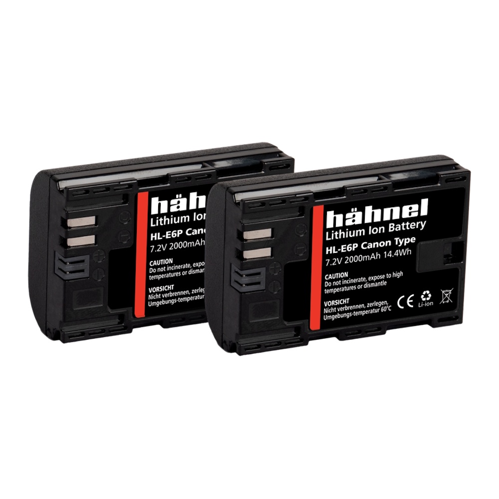 Hahnel HL-E6P / LP-E6P Twin Pack, Acumulator replace pentru Canon LP-E6P, 2000mAh, 7.2V Li-Ion