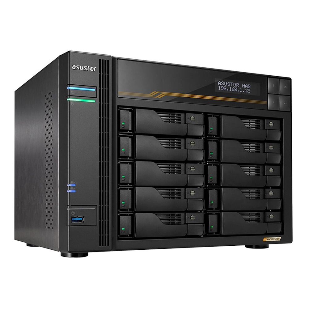 NAS Asustor Lockerstor 10 Gen3 AS6810T, 16GB DDR5 ECC, AMD Ryzen V3C14