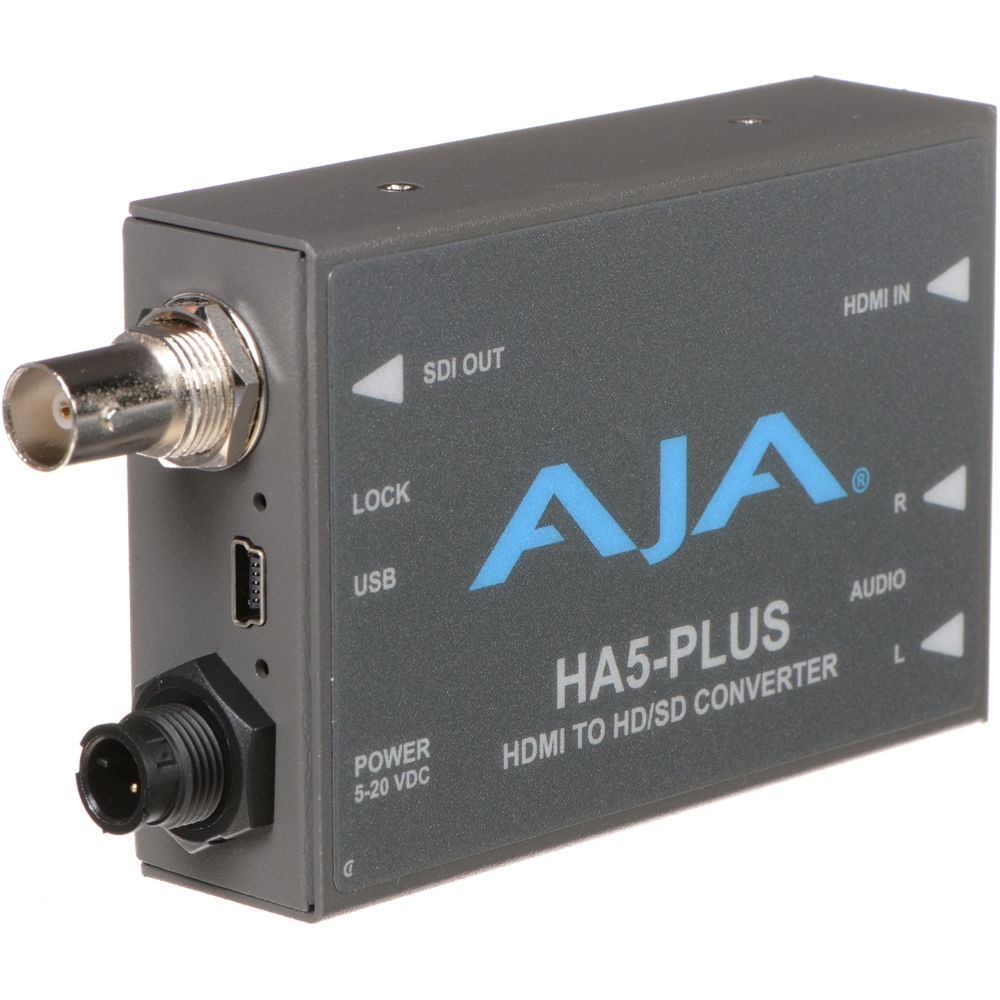 AJA HA5-Plus, Convertor HDMI la 3G-SDI, cu control audio