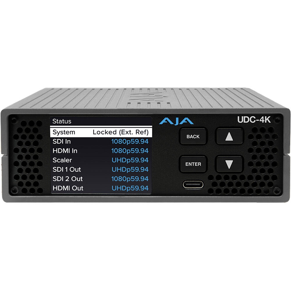 AJA UDC-4K, Convertor Up/Down/Cross 4K/2K/HD, 12G-SDI, HDMI 2.0, HDR